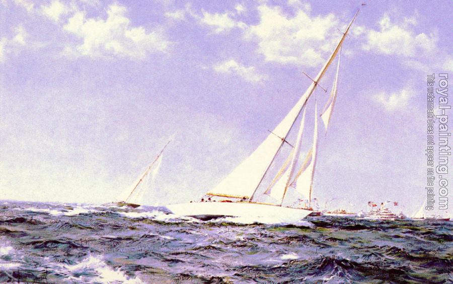 Montague Dawson : The Americas Cup Race, The Yachts Resolute And Shamrock